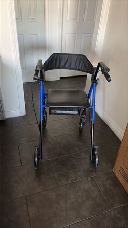 Blue Rollator Walker with Seat