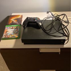 Xbox With 2 Games And One Controller 