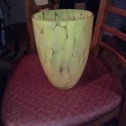 Yellow Spotted Vase Murano