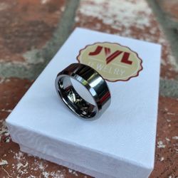 7.5 Men's Polished Chrome Wedding Ring