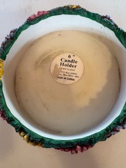 Flower 6 inch candle holder