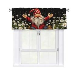 Short Window Curtains for Kitchen, Bedroom, Bathroom, Living Room, Home Decor 54 x 18 Inch