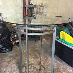 Glass high table