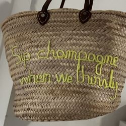 Beach Bag “Sip Champagne When We Thirsty”