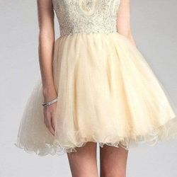 Champagne Short Formal Dress 🍾