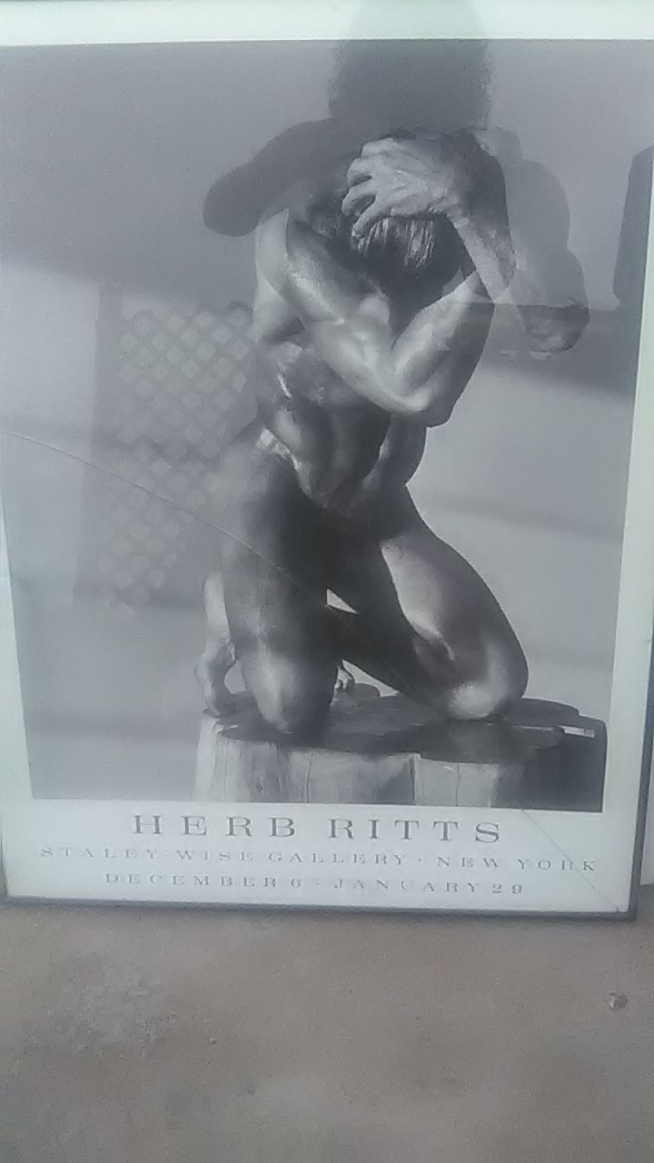 Herb Ritts male Nude On Log