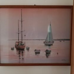 Print Of 2 Sail Boats