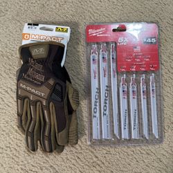 Gloves And Saw Zall Blades 