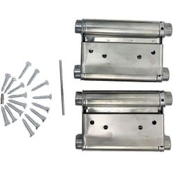 Door Hinge 5" Cafe Door Hinges, 5 Inch Double Action Spring Door Hinge Swing Self Closing with Screws for Saloon Western Bar Pub Swinging Cafe Doors