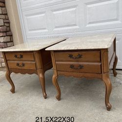 Vintage Marble Top Basset Tables 