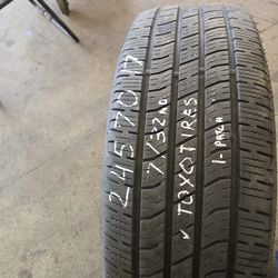 245/70/17  Toyotires 7/32nd 1patch Dot# 1525