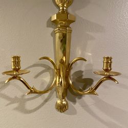 2 Bronze wall candelabras