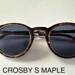 Garrett Leight (Mr Leight) Crosby S Maple Sunglasses RRP $690.00 12K Gold Brand New