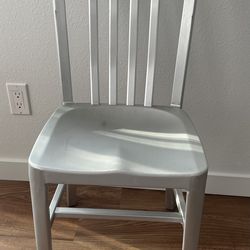 Crate and Barrel Delta Aluminum Metal Dining Room Chair (set of 4)