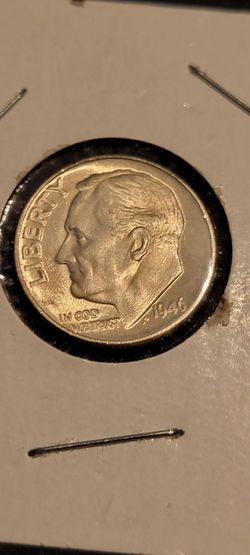 1946-S Roosevelt Silver Dime - BU Full Torch