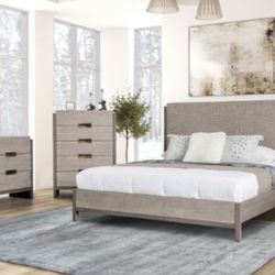 Brand New Grey Modern Style 4pc Queen Bedroom Set (Available In Eastern King)