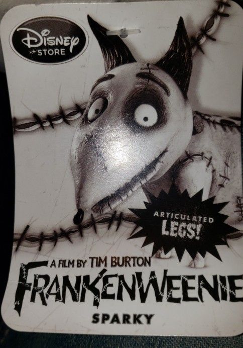 Frankenweenie Plush dog Sparky Bendy Legs toy doll Disney Tim Burton Rare CUTE!