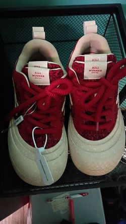Killwinner Smile Life Series Red Cream Chunky Platform Sneakers Mens 9.5