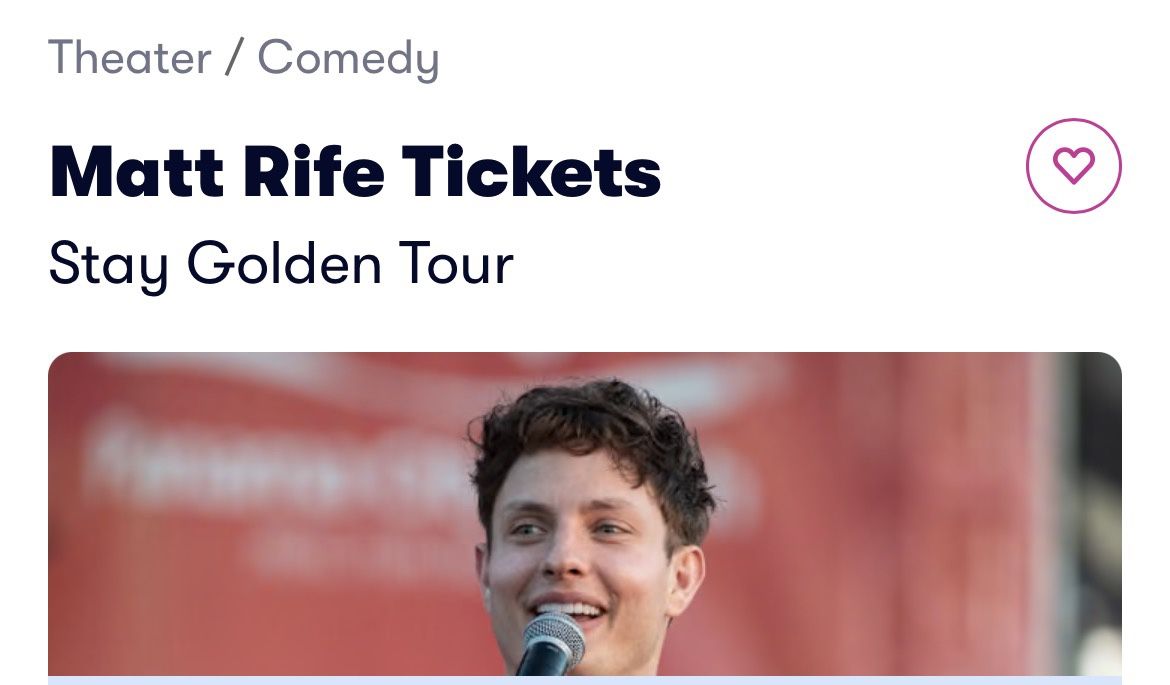 Matt Rife - 3 Tickets Nov 14 Sunday