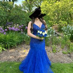 Prom Dress Blue Size 8