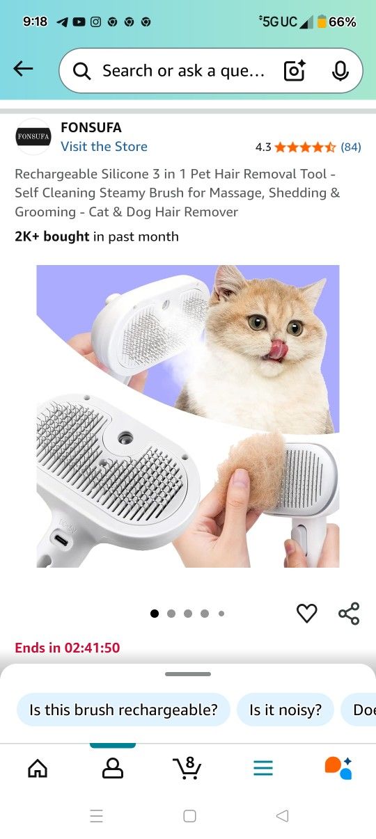 Brand new Silicone 3 in 1 pet hair removal tool. 