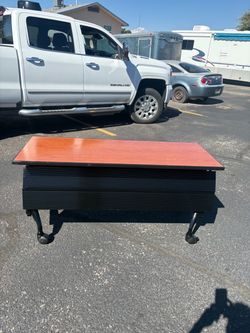 5ft Long Folding Table/ Desk With Wheels -$30