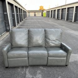 Gorgeous Gray Leather Sofa!