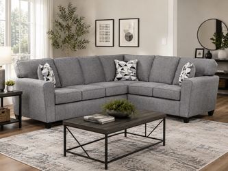 Peak Living Gretna Pewter Sectional - Delivery available