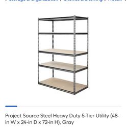 Heavy Duty 5 Tier Utility Shelves Shelving Unit 