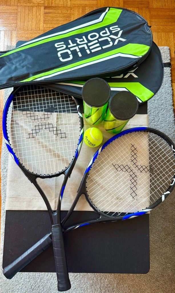 Selling 2 Tennis Rackets And 6 Balls