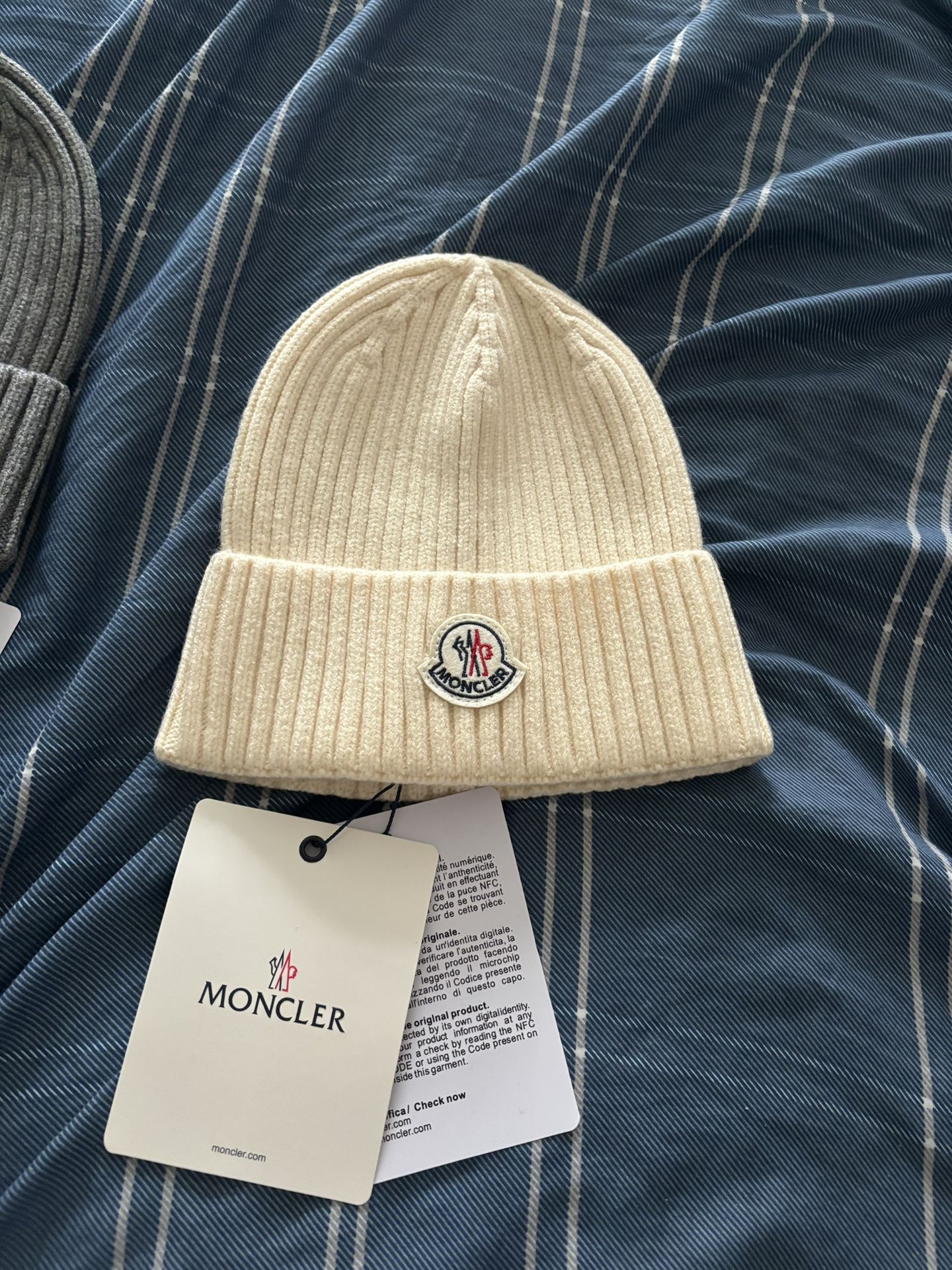 Beige Moncler Beanie