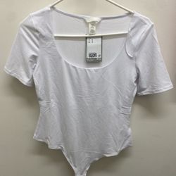 Woman’s White Bodysuit Size Medium