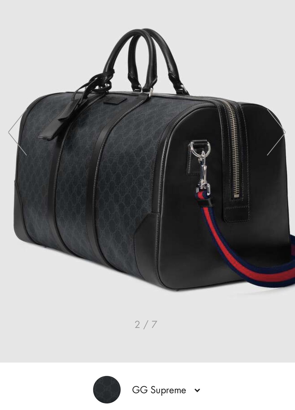 Gucci GG Black Large carry-on duffle Bag MSRP 1950.00 100% Authentic