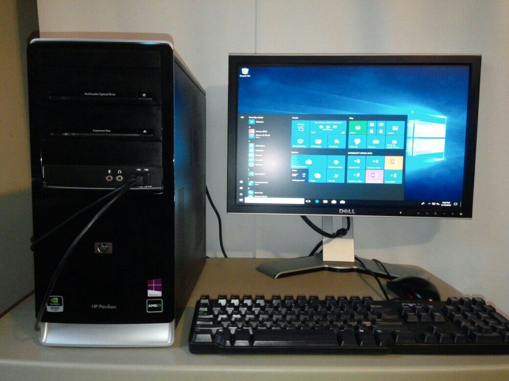 HP Pavilion Desktop Computer, Windows 10/ Microsoft Office 2016