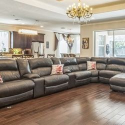 Italian Leather Sectional
