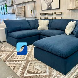 Brand New Navy Modern Cloud Couch