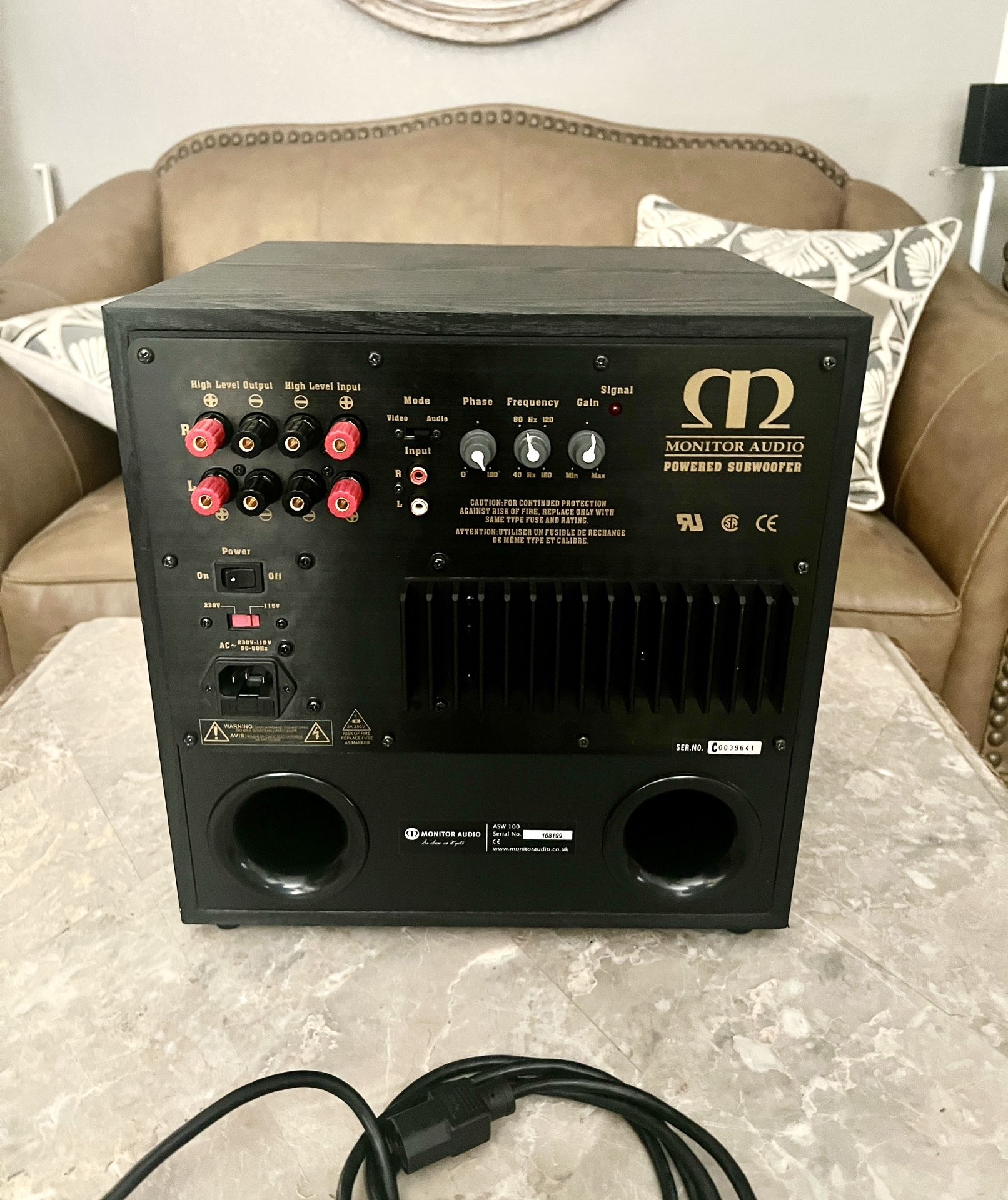 Monitor Audio ASW 100 Powered Subwoofer