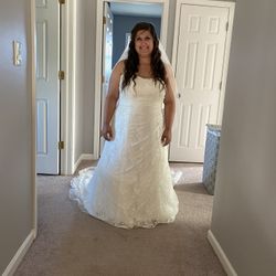 Wedding Dress Size 16 Fitted For 4’10.5