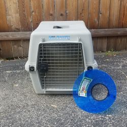 Pet Carrier With E-collar (27" x 21" x 20") Mid Size Pet