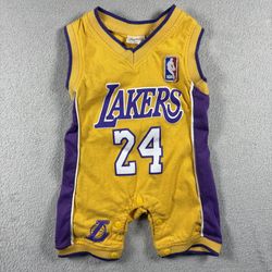 Los Angeles Lakers Kobe Bryant #24 NBA jersey Toddler 12M Yellow #1680