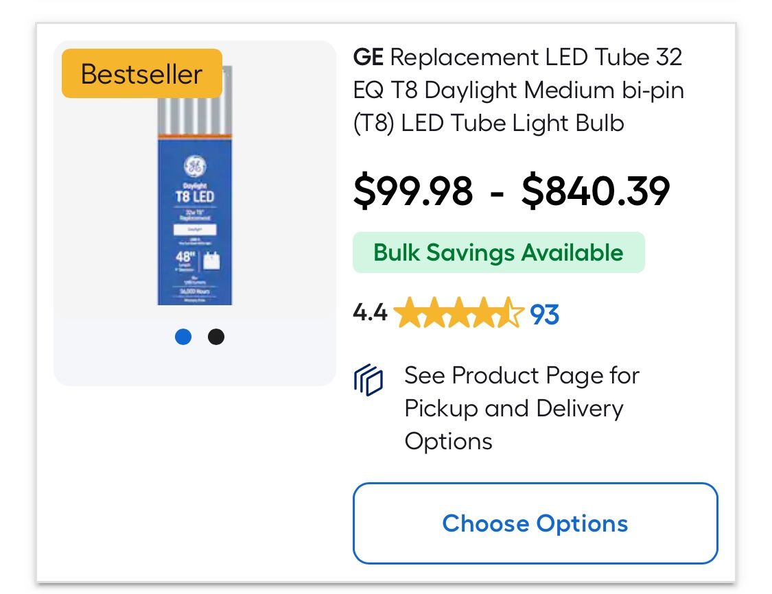 Phillips T8 cool white bulbs 10 Bulbs