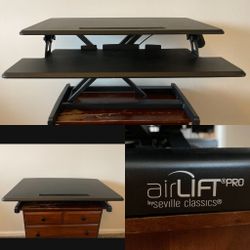 Desk Converter - Height Adjustable Sit To Stand Riser