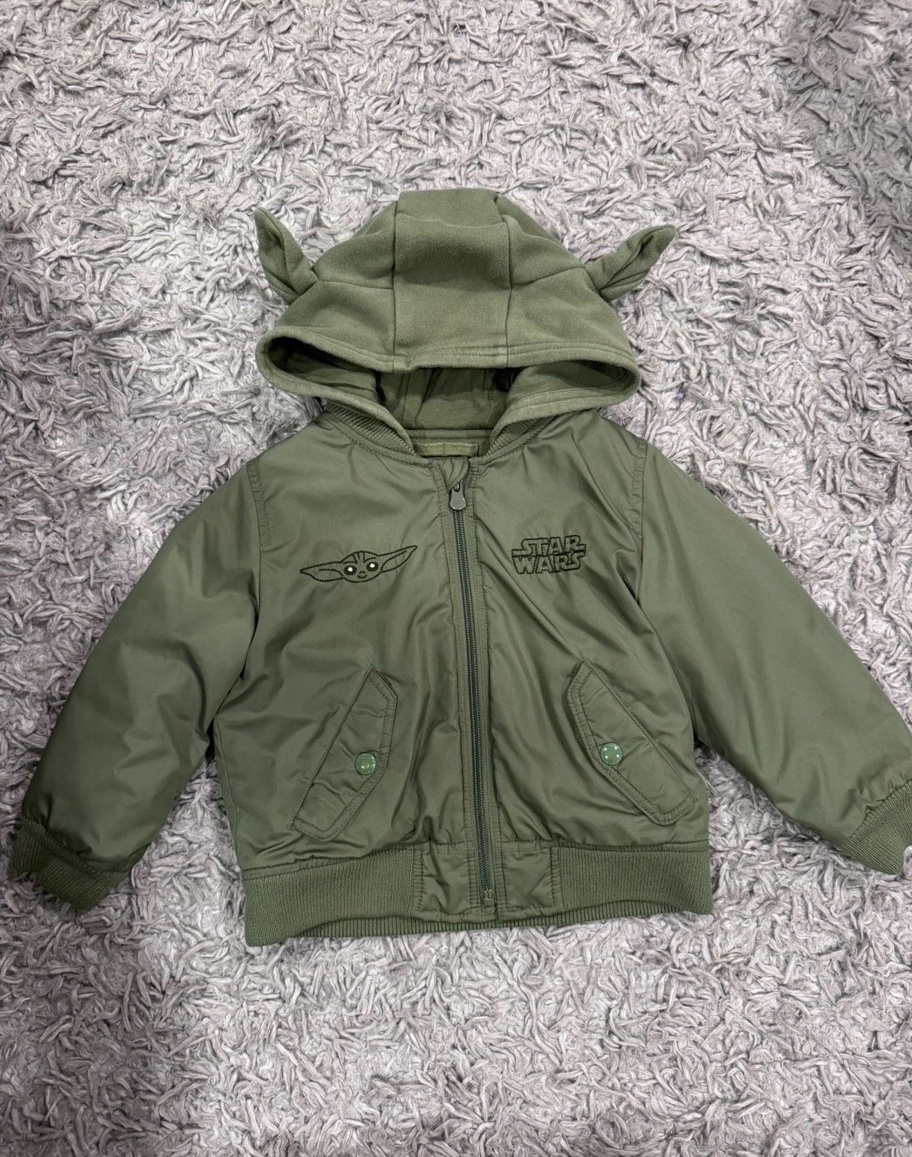 Baby Yoda/Grogu Green Bomber Jacket - Gap
