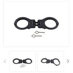 Hinged Black Handcuffs