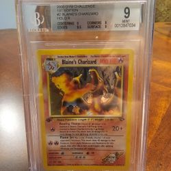 1st Edition Blaine's Charizard BGS 9