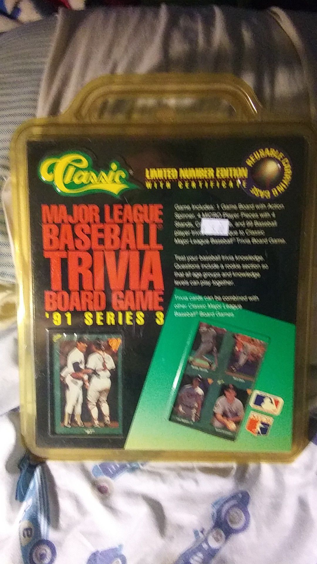 Baseball trivia board game