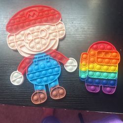 Large Mario With Among Us Pop It’s