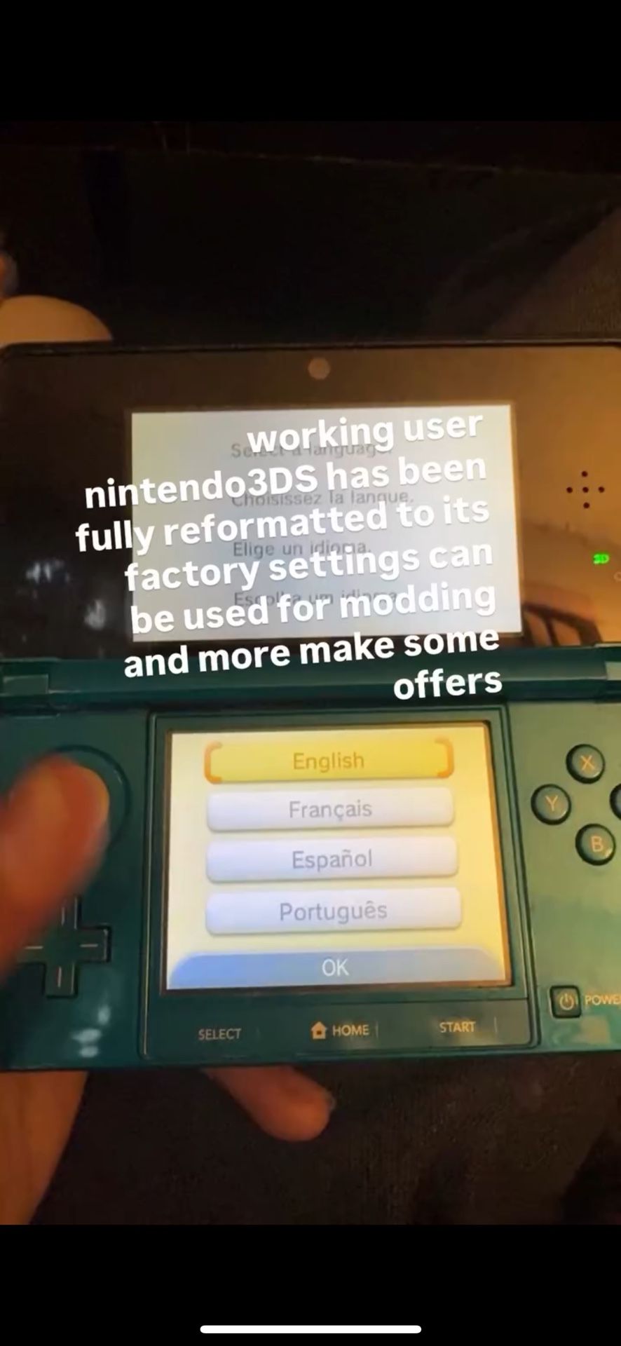 Nintendo 3DS with a battery pack