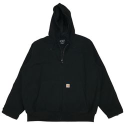 Carhartt J130 Jacket 3XL Tall Black Hoodie Bomber Canvas Duck Insulated Full Zip