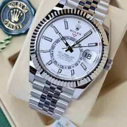 Brand New 2026 Rolex Sky Dweller w/ White Dial and Jubilee Bracelet